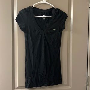 Black Vneck Lacoste T-shirt